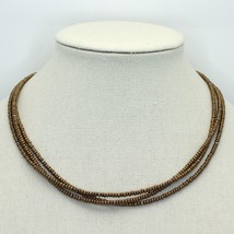 Retired Silpada Sterling and Bronze Metallic Glass Bead 3-Strand Necklac... - £18.34 GBP