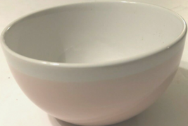 American Atelier Oasis Stoneware Ceramic Pink White Cereal Soup Bowl 5.5&quot; - £6.51 GBP