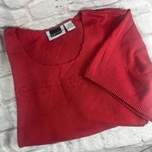 Maggie Barnes Punto Mujer 4XL Blusa Manga Corta Informal Cuentas Lenteju... - $25.98