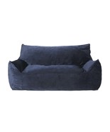 Fila Velveteen 2-Seater Oversized Bean Bag Chair Dark Blue Velvet - €162,76 EUR