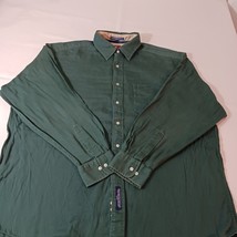 Tommy Hilfiger Shirt Men’s 17(34-35) Button Up Long Sleeve Green Cotton RN 15481 image 8