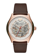 Emporio Armani AR60005 Brown Leather Strap Automatic Men’s Watch - $330.89