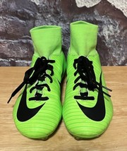 Nike Mercurial Flyknit Cleats Electric Green- Size 5.5 Y - £41.90 GBP