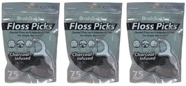 ( LOT 3 ) B.BUDDIES CharcoaLinfused Floss Picks 75-ct/pack= Total 225 Fl... - €16,93 EUR