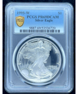 1995-W S$1 Silver American Eagle Proof Graded Da PCGS Come PR69DCAM DATA... - $3,777.94