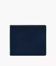 Fossil Mens Steven Bifold Wallet ML4521406 Midnight Navy 4.5" x 0.5" x 3.5" - $29.99
