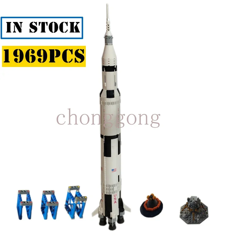 Classic Model  USA The Apollo Saturn V Launch Vehicle Rocket Fit 21309 10231 - £79.04 GBP