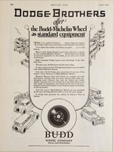 1926 Print Ad Budd-Michelin Wheel Standard Equipment Dodge Brothers Detr... - $22.48