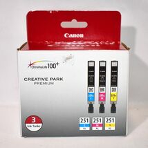 Genuine CANON 3 PACK 251XL Color CMY Ink Sealed Ink MG6320 MG6420 MG6620... - $54.45
