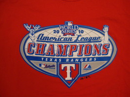 MLB Texas Rangers Major League Baseball 2010 World Series Champions T Sh... - $17.14