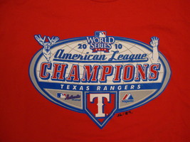 MLB Texas Rangers Major League Baseball 2010 World Series Champions T Shirt XL - £13.48 GBP