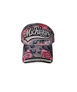 MICHIGAN By Robin Ruth Pink &amp; Brown Quilted Floral Trucker Snapback Mesh... - $216.57 MXN