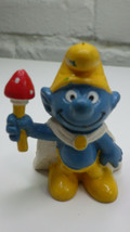 Vintage Smurf King Schleich Peyo Bully Rare Made In West Germany 1973 - £11.95 GBP