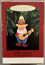 1995 Hallmark Keepsake Christmas Ornament Santa&#39;s Serenade Guitar Cowboy Owl - £3.14 GBP