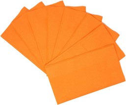 125-Pack Orange Paper Dinner Napkins 15&quot; x 17&quot;, Thick 2-ply, Folded - £12.66 GBP