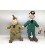 Beetle Bailey Sarge &amp; General Halftrack Plush Dolls 14&quot; 16&quot; 1985 2000 Lot - $234.88 MXN