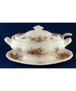 Wedgwood Bristol Brown Soup Tureen w Ladle Underplate Lid 7-57 - $306.83 CAD