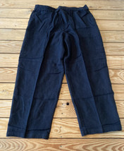 Susan graver NWOT Women’s Pure East Linen Utility Crop pants size M Black DF - £14.95 GBP