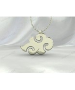 Cloud Unique Art Deco Design Pendant, 925 Sterling Silver Necklace Jewelry - $949.48 MXN+