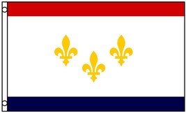 New Orleans Louisiana Flag Polyester 3 x 5 Foot 3x5 Mardi Gras Fleur de Lis - £10.95 GBP