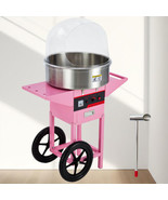 Commercial Cotton Candy Machine with Cart - Pink Cotton Candy Machine Wi... - $752.48