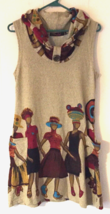 Miss Style London dress size M women sleeveless multicolor all over print - $15.81