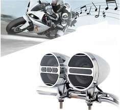 Waterproof Bluetooth Motorcycle Audio Stereo Speaker System Mp3 Usb Fm Radio 12V - £63.28 GBP