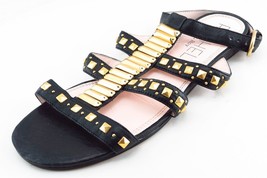 Rachel Roy Gladiator Black Leather Women Shoes Size 9 Medium - £15.79 GBP