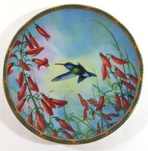 Gems of Nature BROAD-BILLED HUMMINGBIRD AND PENSTEMON 6 1/4&quot; Plate Cyndi... - $10.44