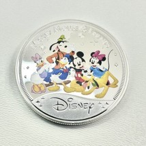Disney Classic Silver Plated Proof Coin Mickey And Friends Bradford Exch... - $28.04