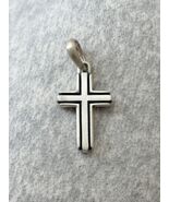 David Yurman Deco Cross Pendant .925 Sterling Silver Amulet Small Plain - $395.98