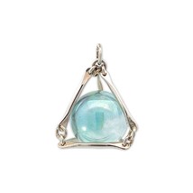 Starborn Aqua Aura Quartz Crystal Pendant Necklace (22&quot;) Blue - £120.59 GBP