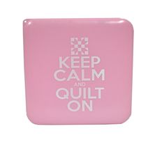 Keep Calm and Quilt On Pink Antibacterial Mask Case - $2.95