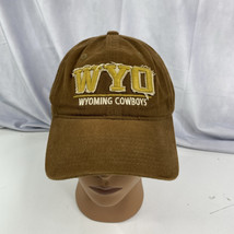 Vintage Wyoming Cowboys WYO Legacy Hat Brown Rare Strap Back Cap NCAA Adult - £57.67 GBP