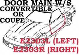 1984-1989 Corvette Weatherstrip Door Main Coupe Or Convertible USA Right - £101.19 GBP