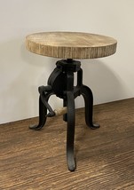 24" Brown And Black Iron Backless Counter Height Bar Chair - $4,352.21 MXN