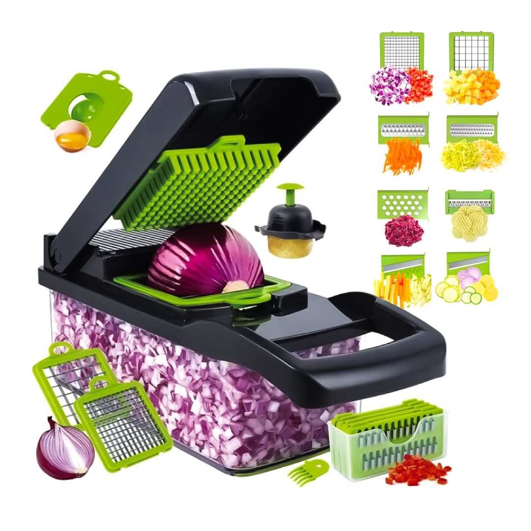 14-in-1 Vegetable Chopper, Mandoline Slicer and Food Processor - Kitchen... - $12.99
