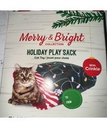 Merry Bright Holiday Play Soft Sack Cat Toy 15” x 14” With Crinkle Small... - $10.16 CAD