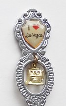 Collector Souvenir Spoon USA Nevada Las Vegas I Heart Love Slot Machine Charm  - £2.39 GBP