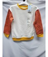 NWT Cat &amp; Jack Toddler Boy's 5T Colorblock Crewneck Sweatshirt Cream  - $14.99