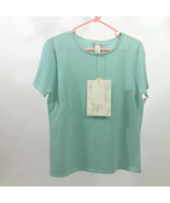 Mureli Women&#39;s Metallic Silver Thread Aqua Sweater Size Small - $19.31