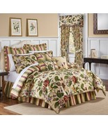 Waverly Laurel Springs Parchment 4P Queen Comforter Set Reversible Flora... - £189.00 GBP
