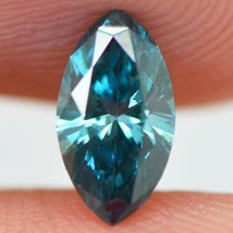 Marquise Cut Diamond Fancy Blue Color SI1 Certified Natural Enhanced 0.55 Carat - £411.59 GBP