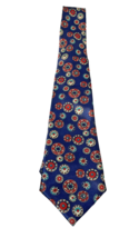 Studio 890 New York Milano Mens Handmade Silk Tie Circles Blue Classic W... - £10.50 GBP