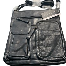 Oak Leather Crossbody Handbag   Genuine Black Leather New Sealed - £18.94 GBP