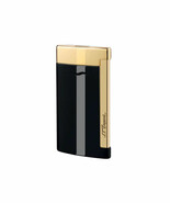 S.T. Dupont Lighter - Slim 7 Lotus Black &amp; Gold Finish - 027708 - $279.13 CAD