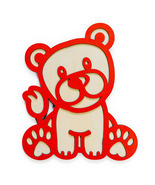Handcrafted Bear Wood Wall Art – Safari Nursery Decor - $30.00