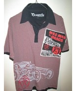 Dragonfly Clothing Company SPEED RACER Drag Race Theme Polo shirt Sz Small - $41.03 CAD