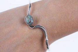Vintage Navajo Sterling/turquoise cuff bracelet e - £58.31 GBP