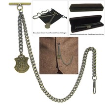 Albert Chain Bronze Pocket Watch Chain for Men Letter Initial H Fob T Ba... - $12.50+